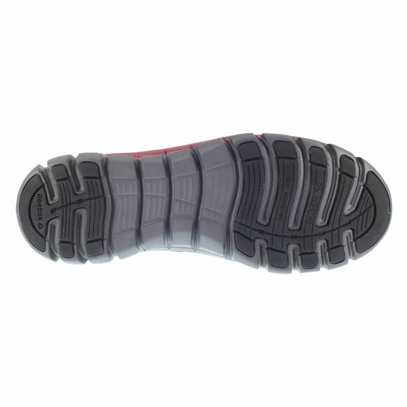 NEW REEBOK men\'s sublite cushion work athletic oxford in gray/red main image 4